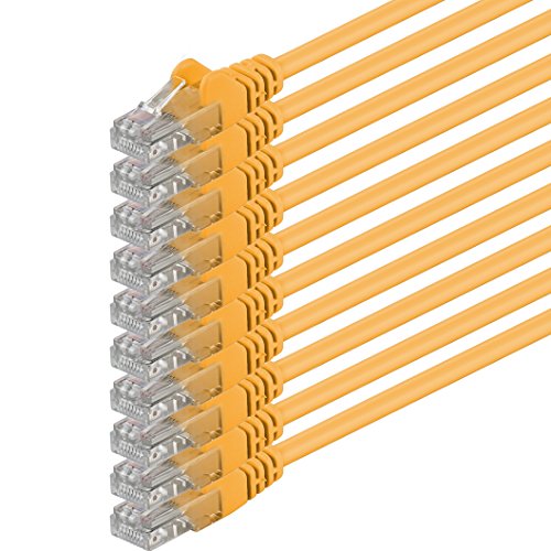 10m - gelb - 10 Stück - (PACK) - CAT.6 CAT6 Ethernet-Lan-Netzwerk-Kabel 1000 Mbit/s Patchkabel 10m - gelb - 10 Stück - (PACK) - CAT.6 CAT6 Ethernet-Lan-Netzwerk-Kabel 1000 Mbit/s Patchkabel von 1aTTack.de