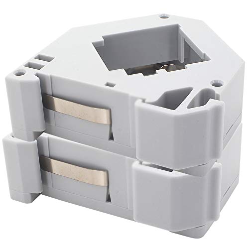 1aTTack.de Hutschienenadapter Hutschiene für Keystonemodul Keystone RJ45 Netzwerk Cat6 Cat7 Cat8 Chinch Audio Antenne 35mm Hutschiene mit Erdungsfeder weiß 2 Stück von 1aTTack.de