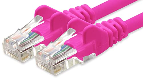 1aTTack.de Netzwerkkabel Cat.6 - Magenta - 1x - 0,25m - CAT6 Ethernet Kabel Lankabel 1000 Mbits Patchkabel von 1aTTack.de