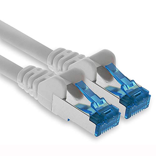 1aTTack.de Patchkabel – 1,5m Ethernet, Netzwerk, Lan Kabel CAT6a (für Gigabit Netzwerke, Router, Switch, Modems mit RJ45 Eingang – weiss) von 1aTTack.de