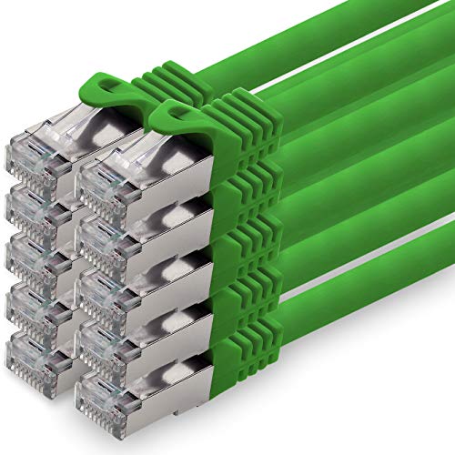 5,0m - grün - 10 Stück CAT.7 Netzwerkkabel Patchkabel SFTP PIMF LSZH Gigabit Lan Kabel 10Gb s cat7 Rohkabel mitRJ45 Stecker Cat6a kompatibel zu CAT5 CAT6 cat7 cat8 5,0m - grün - 10 Stück CAT.7 Netzwerkkabel Patchkabel SFTP PIMF LSZH Gigabit Lan Kabel 10Gb s cat7 Rohkabel mitRJ45 Stecker Cat6a kompatibel zu CAT5 CAT6 cat7 cat8 von 1aTTack.de