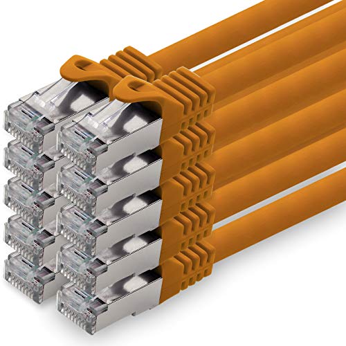 5,0m - orange - 10 Stück CAT.7 Netzwerkkabel Patchkabel SFTP PIMF LSZH Gigabit Lan Kabel 10Gb s cat7 Rohkabel mitRJ45 Stecker Cat6a kompatibel zu CAT5 CAT6 cat7 cat8 5,0m - orange - 10 Stück CAT.7 Netzwerkkabel Patchkabel SFTP PIMF LSZH Gigabit Lan Kabel 10Gb s cat7 Rohkabel mitRJ45 Stecker Cat6a kompatibel zu CAT5 CAT6 cat7 cat8 von 1aTTack.de