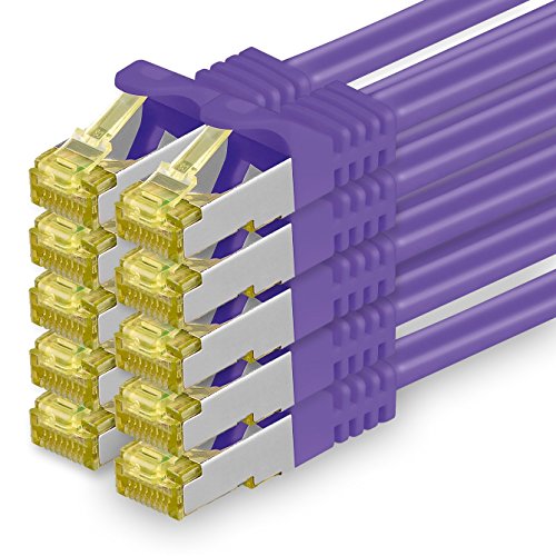 Cat.7 Netzwerkkabel 0,25m Violett 10 Stück Cat7 Ethernetkabel Netzwerk LAN Kabel Rohkabel 10 Gb s SFTP PIMF LSZH Set Patchkabel mit Rj 45 Stecker Cat.6a Cat.7 Netzwerkkabel 0,25m Violett 10 Stück Cat7 Ethernetkabel Netzwerk LAN Kabel Rohkabel 10 Gb s SFTP PIMF LSZH Set Patchkabel mit Rj 45 Stecker Cat.6a von 1aTTack.de