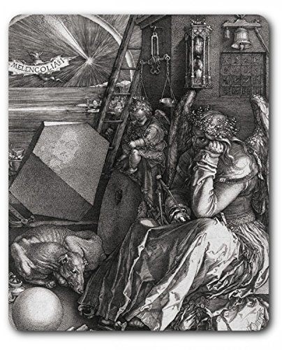 1art1 Albrecht Dürer Melencolia I, Die Melancholie, 1514, S/W Mauspad 23x19 cm von 1art1