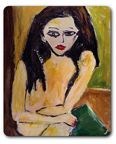 1art1 Erotische Kunst Sitzender Frauenakt Von Roland Vonderbank Mauspad 23x19 cm von 1art1