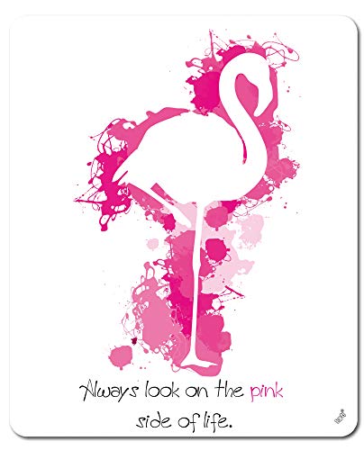 1art1 Flamingos Always Look On The Pink Side of Life Mauspad 23x19 cm von 1art1