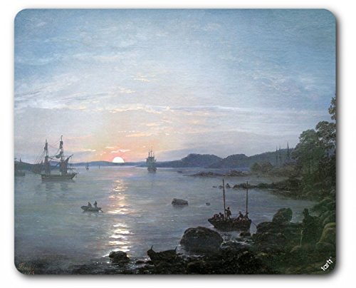 1art1 Johan Christian Dahl Fjord Bei Holmestrand, 1834 Mauspad 23x19 cm von 1art1