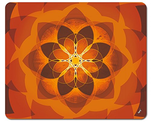 1art1 Mandalas Orange, Energie, Mut, Kreativität, Intuition Und Transformation Mauspad 23x19 cm von 1art1