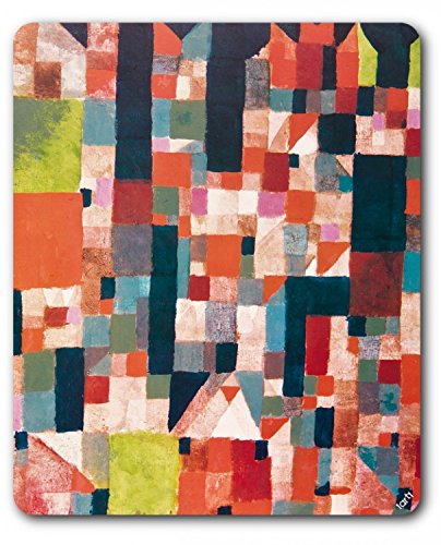 1art1 Paul Klee Städtebild Mit Roten Und Grünen Akzenten, 1921 Mauspad 23x19 cm von 1art1
