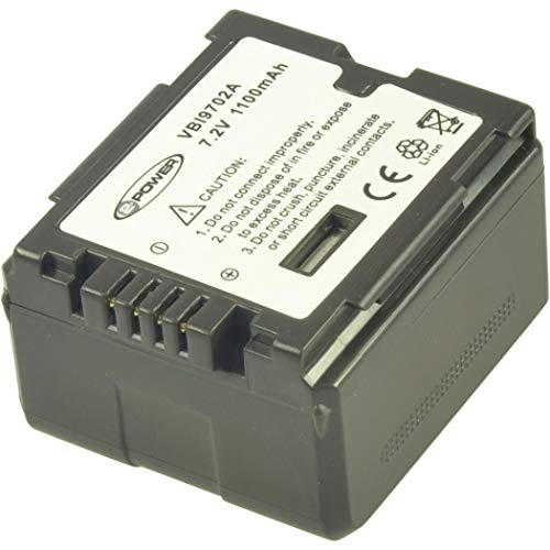 2-Power 1100mAh Li-Ion (7,2V) Camcorder Ersetzt Akku für VW-VBG130 von 2-POWER