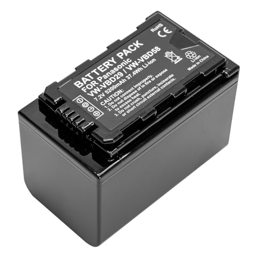 2-Power 4400mAh Li-Ion (7,2V) Camcorder Ersetzt Akku für VW-VBD29 von 2-POWER