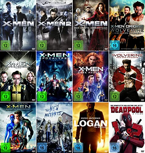 X- Men 13er Mega Bundle - Origins: Wolverine, Apocalypse , Dark Phoenix, New Mutants, Dead Pool 1+2 im Set (Deutsche Originalware) [13-DVD]  von 20th Century Fox (Walt Disney)