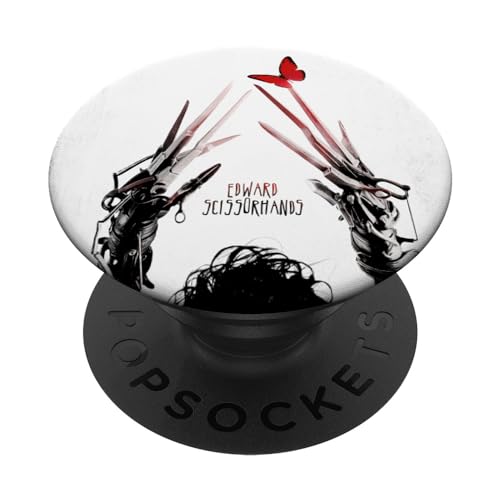 Tim Burton's Edward Scissorhands Red Butterfly Movie Poster PopSockets mit austauschbarem PopGrip von 20th Century Fox