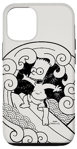 Hülle für iPhone 12/12 Pro The Simpsons Bart Surfing Japanischer Holzblock von 20th Century Television