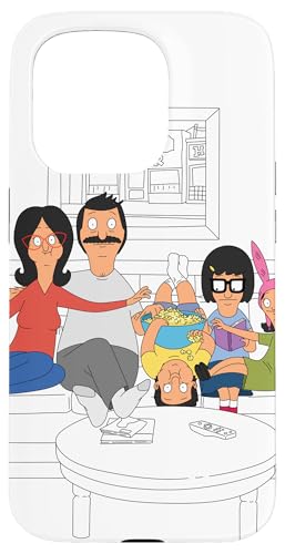 20th Century Television Bob's Burgers iPhone 15 Pro Hülle - Schutzhülle mit Stoßdämpfung aus Polycarbonat und TPU - Cartoon Design - Familie Bob, Linda, Gene, Tina, Louise von 20th Century Television