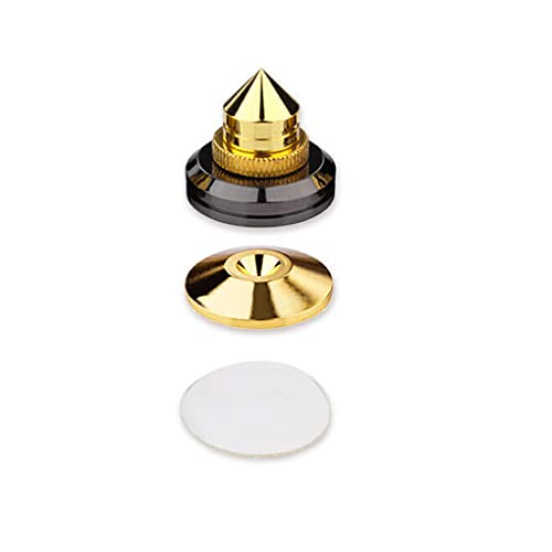 Packung mit 4 Lautsprecher-Spikes Isolationsdämpfung Plattenspieler-Pads Füße Metallkegelbasis Reparaturzubehör Fuß für Lautsprecherbox Packung mit 4 Lautsprecher-Spikes Isolationsdämpfung Plattenspieler-Pads Füße Metallkegelbasis Reparaturzubehör Fuß für Lautsprecherbox von 22Wenbeseung