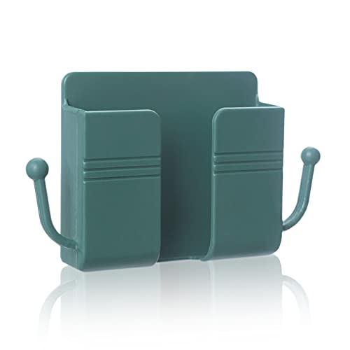 Wandmontierter Handyhalter Freistanzender Selbstklebender Organizer aus Kunststoff für das Heimbüro mit Haken, Grün Wandmontierter Handyhalter Freistanzender Selbstklebender Organizer aus Kunststoff für das Heimbüro mit Haken, Grün von 22Wenbeseung