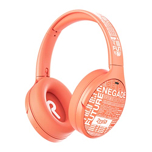 233621 Hush-X Noise Cancelling Kopfhörer Bluetooth [100 Stunden Hördauer] Over-Ear Kopfhörer Kabellos mit Mikrofon,Erstklassigem Klang,Schnelles Aufladen,Kompatibel für IOS- und Android-Geräte(Orange) von 233621