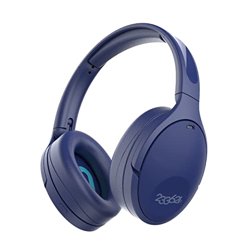 233621 Noise Cancelling Kopfhörer Bluetooth [100 Stunden Hördauer] Over-Ear Kopfhörer Kabellos mit Mikrofon,Erstklassigem Klang,Schnelles Aufladen,Kompatibel für IOS- und Android-Geräte (Blau) von 233621
