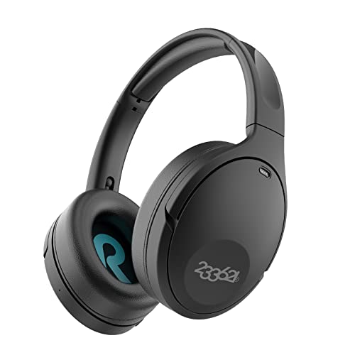 233621 Noise Cancelling Kopfhörer Bluetooth [100 Stunden Hördauer] Over-Ear Kopfhörer Kabellos mit Mikrofon,Erstklassigem Klang,Schnelles Aufladen,Kompatibel für IOS- und Android-Geräte (Schwarz) von 233621