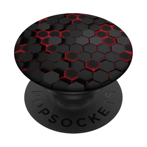 Coole rote und schwarze Handy-Knopfhalter Pop-Out-Knopf PopSockets PopGrip: Ausziehbarer Sockel und Griff für Handys/Tablets mit Tauschbarem Top Coole rote und schwarze Handy-Knopfhalter Pop-Out-Knopf PopSockets PopGrip: Ausziehbarer Sockel und Griff für Handys/Tablets mit Tauschbarem Top von 24-7-365 Cool Grip Telefonzubehör