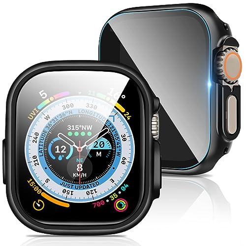 [2 Stück] 2Buyshop Hülle für Apple Watch Ultra/Ultra 2 Schutzhülle 49mm Hülle Anti Spy Sichtschutz Displayschutz Schutz Hart PC Ultradünne Hüllen für Apple Watch Ultra 49mm/Ultra 2 49mm Hülle Case von 2Buyshop