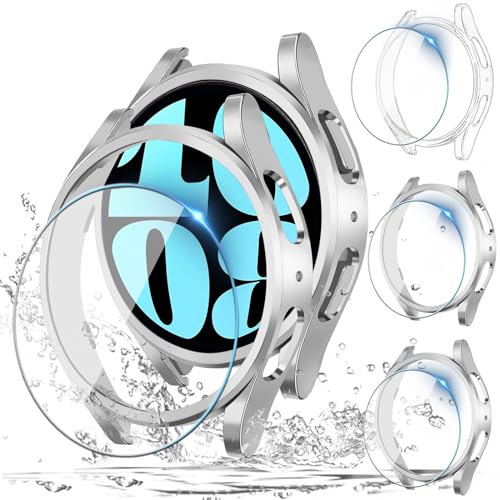 2Buyshop [3 Stück] für Samsung Galaxy Watch 6 40mm Hülle Schutzhülle mit Displayschutzfolie Hart PC Kratzfest Ultradünne Stoßfeste Schutz Zubehör Gehäuse für Samsung Galaxy Watch 6 Hülle 40mm Case von 2Buyshop