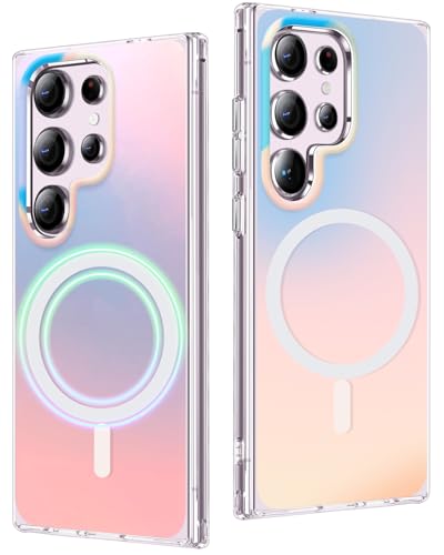 2Buyshop Handyhülle für Samsung Galaxy S23 Ultra Hülle für Mag-Safe Kratzfeste Holografisch Irisierend Robust PC Schutzhülle für Samsung S23 Ultra Hülle Farbwechsel Effekt Galaxy S23 Ultra Case Cover von 2Buyshop