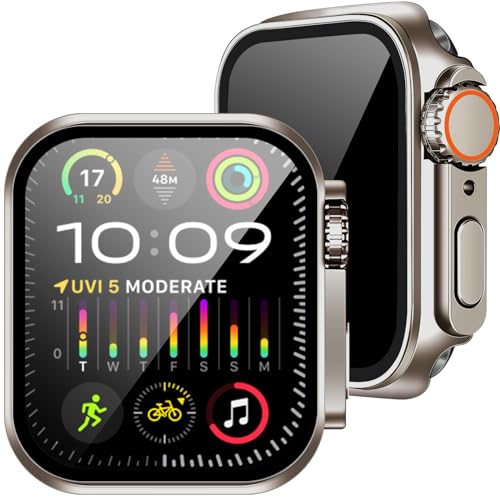 2Buyshop Hülle für Apple Watch Serie SE & 6 5 4 44mm Schutzhülle Hülle mit Anti Spy Sichtschutz Displayschutz Sehen Aus Wie iWatch Ultra Schutz Gehäuse für Apple Watch Series SE 6 5 4 Hülle 44mm Case von 2Buyshop