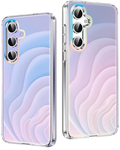2Buyshop Schutzhülle für Samsung Galaxy A54 Hülle Stoßfeste Kratzfeste Holografisch Irisierend Robust PC Welle Original Handyhülle für Samsung Galaxy A54 5G Hülle mit Farbwechsel Effekt Case Cover von 2Buyshop