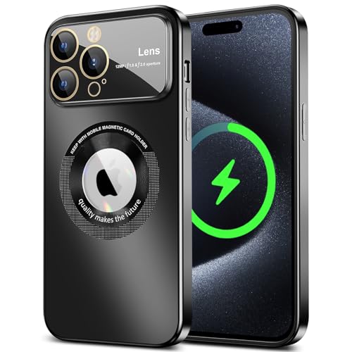 2Buyshop für iPhone 15 Pro Max Hülle [mit MagSafe] Kameraschutz Stoßfeste Kratzfeste Handyhülle für iPhone 15 Pro Max Case Magnetisch Anti-Fingerabdruck Dünn Schutzhülle für iPhone 15 Pro Max Hülle von 2Buyshop