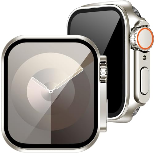 Hülle für Apple Watch Serie 9 8 7 41mm Schutzhülle Hülle mit Anti Spy Displayschutz, Sieht aus wie eine iWatch Ultra 2 Ultradünne PC Schutz Schutzhülle für Apple Watch Series 9 8 7 Hülle 41mm Case von 2Buyshop