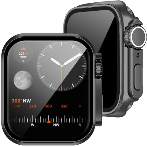 Hülle für Apple Watch Serie 9 8 7 45mm Schutzhülle Hülle mit Anti Spy Displayschutz, Sieht aus wie eine iWatch Ultra 2 Ultradünne PC Schutz Schutzhülle für Apple Watch Series 9 8 7 Hülle 45mm Case von 2Buyshop