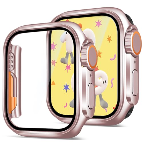 Hülle für Apple Watch Serie 9 8 7 45mm Schutzhülle Hülle mit Displayschutz Werden Sie mit Stil zur iWatch Ultra 2, Hart Schutz Kratzfest Ultradünne Gehäuse für Apple Watch Series 8 7 9 Hülle 45mm Case von 2Buyshop