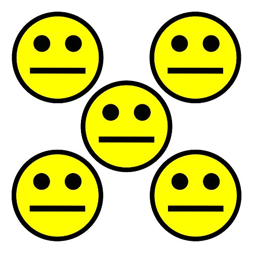 5 Smiley Magnete Durchmesser 5 cm für Magnettafeln, Kühlschränke, Plantafeln und Whiteboards. Emoji Smiley Magnet (Gelb, 5 cm) von 2DOBOARD