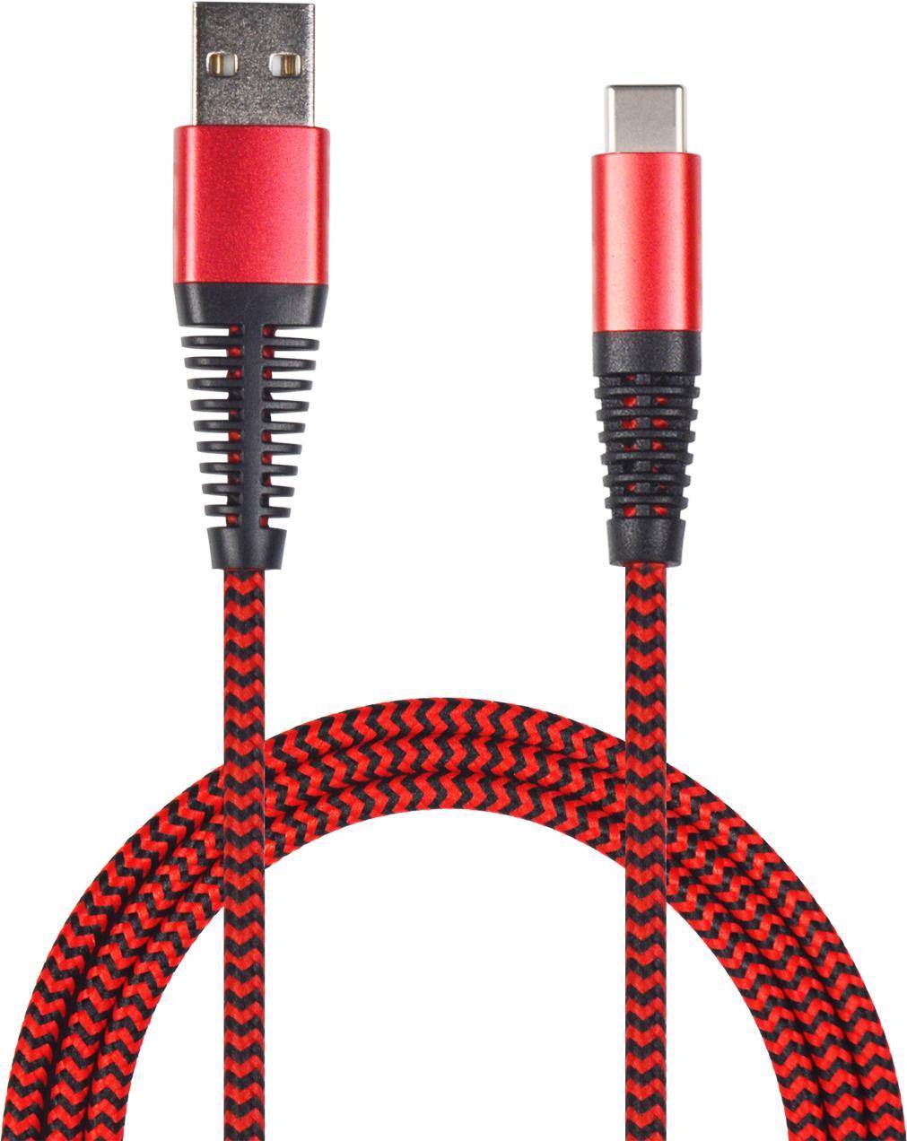 2GO USB Lade-/Datenkabel USB Type-C 3.1 Nylon 1m rot 2GO USB Lade-/Datenkabel USB Type-C 3.1 Nylon 1m rot von 2GO