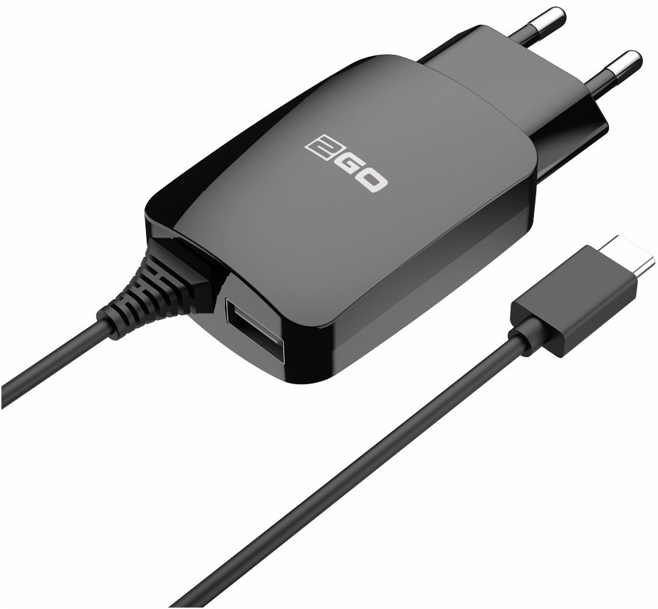 USB Type-C Ladegerät schwarz USB Type-C Ladegerät schwarz von 2Go