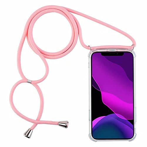 2NDSPRlNG Handykette Schutzhülle kompatibel mit Samsung Galaxy M52 5G Handyhülle Band,Halsband Lanyard Silikonhülle,Pink von 2NDSPRlNG