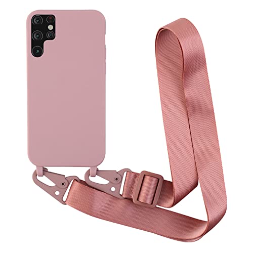 2NDSPRlNG Handykette Schutzhülle kompatibel mit Samsung Galaxy S22 Ultra Handyhülle Band,Halsband Lanyard Silikonhülle Soft Silikon Case,Rose Gold 2NDSPRlNG Handykette Schutzhülle kompatibel mit Samsung Galaxy S22 Ultra Handyhülle Band,Halsband Lanyard Silikonhülle Soft Silikon Case,Rose Gold von 2NDSPRlNG