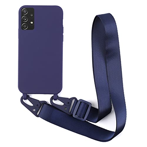 2NDSPRlNG Schutzhülle mit Halskette, kompatibel mit Samsung Galaxy A13 4G, Umhängeband aus Seil, Anhänger aus weichem Silikon, Blau 2NDSPRlNG Schutzhülle mit Halskette, kompatibel mit Samsung Galaxy A13 4G, Umhängeband aus Seil, Anhänger aus weichem Silikon, Blau von 2NDSPRlNG