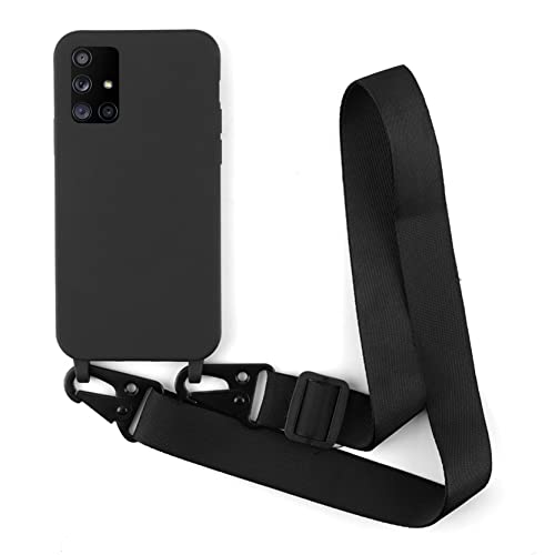 2NDSPRlNG Schutzhülle mit Halskette, kompatibel mit Samsung Galaxy A71 5G, Umhängeband aus Seil, Anhänger, Schutzhülle aus weichem Silikon, Schwarz 2NDSPRlNG Schutzhülle mit Halskette, kompatibel mit Samsung Galaxy A71 5G, Umhängeband aus Seil, Anhänger, Schutzhülle aus weichem Silikon, Schwarz von 2NDSPRlNG