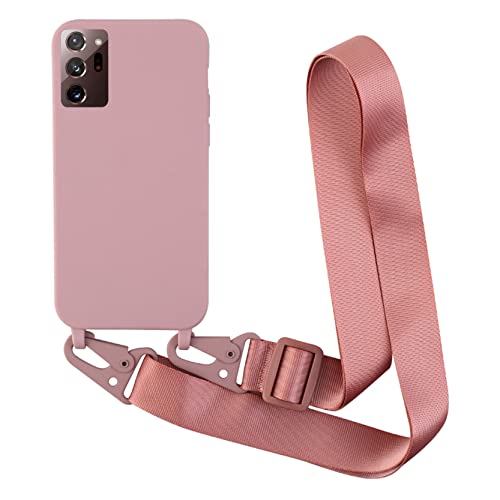 2NDSPRlNG Schutzhülle mit Halskette, kompatibel mit Samsung Galaxy Note 20 Ultra, Umhängeband aus Seil, Anhänger, Schutzhülle aus weichem Silikon, Roségold 2NDSPRlNG Schutzhülle mit Halskette, kompatibel mit Samsung Galaxy Note 20 Ultra, Umhängeband aus Seil, Anhänger, Schutzhülle aus weichem Silikon, Roségold von 2NDSPRlNG