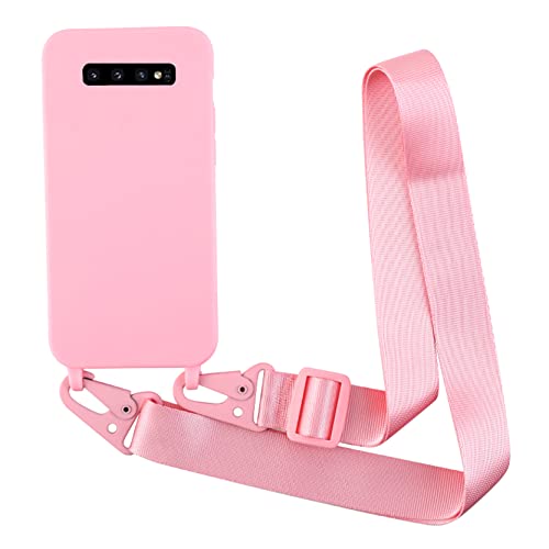2NDSPRlNG Schutzhülle mit Halskette, kompatibel mit Samsung Galaxy S10, Umhängeband aus Seil, Anhänger aus weichem Silikon, Rosa 2NDSPRlNG Schutzhülle mit Halskette, kompatibel mit Samsung Galaxy S10, Umhängeband aus Seil, Anhänger aus weichem Silikon, Rosa von 2NDSPRlNG