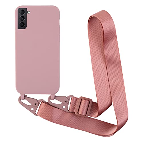 2NDSPRlNG Schutzhülle mit Halskette, kompatibel mit Samsung Galaxy S21 Plus, Umhängeband aus Seil, Anhänger aus weichem Silikon, Roségold 2NDSPRlNG Schutzhülle mit Halskette, kompatibel mit Samsung Galaxy S21 Plus, Umhängeband aus Seil, Anhänger aus weichem Silikon, Roségold von 2NDSPRlNG