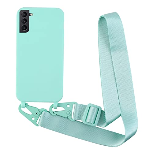 2NDSPRlNG Schutzhülle mit Halskette, kompatibel mit Samsung Galaxy S22, Umhängeband aus Seil, Anhänger aus weichem Silikon, Minzgrün 2NDSPRlNG Schutzhülle mit Halskette, kompatibel mit Samsung Galaxy S22, Umhängeband aus Seil, Anhänger aus weichem Silikon, Minzgrün von 2NDSPRlNG