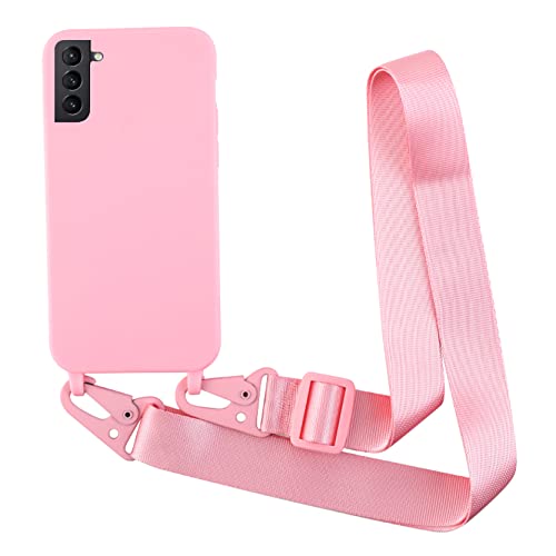 2NDSPRlNG Schutzhülle mit Halskette, kompatibel mit Samsung Galaxy S22, Umhängeband aus Seil, Anhänger aus weichem Silikon, Rosa 2NDSPRlNG Schutzhülle mit Halskette, kompatibel mit Samsung Galaxy S22, Umhängeband aus Seil, Anhänger aus weichem Silikon, Rosa von 2NDSPRlNG