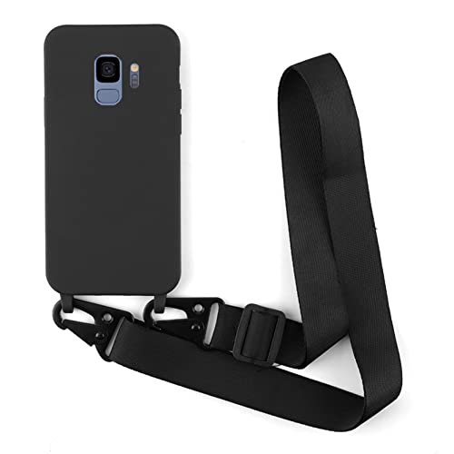 2NDSPRlNG Schutzhülle mit Halskette, kompatibel mit Samsung Galaxy S9, Umhängeband aus Seil, Anhänger, Schutzhülle aus weichem Silikon, Schwarz 2NDSPRlNG Schutzhülle mit Halskette, kompatibel mit Samsung Galaxy S9, Umhängeband aus Seil, Anhänger, Schutzhülle aus weichem Silikon, Schwarz von 2NDSPRlNG