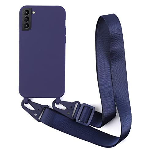 2NSPDRGNI Handykette Schutzhülle kompatibel mit Samsung Galaxy S23 Handyhülle mit Band,Halsband Lanyard Silikonhülle Soft Silikon Case,Blau von 2NSPDRGNI