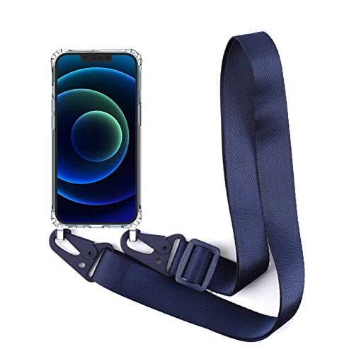 2NSPDRGNI Handykette Schutzhülle kompatibel mit Samsung Galaxy S23 Handyhülle mit Band,Halsband Lanyard Transparent Silikonhülle,Blau von 2NSPDRGNI