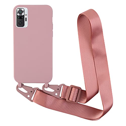 2NSPDRGNI Handykette Schutzhülle kompatibel mit Xiaomi Redmi Note 10 Pro 6.67 Handyhülle mit Band,Halsband Lanyard Silikonhülle Soft Silikon Case,Rose Gold 2NSPDRGNI Handykette Schutzhülle kompatibel mit Xiaomi Redmi Note 10 Pro 6.67 Handyhülle mit Band,Halsband Lanyard Silikonhülle Soft Silikon Case,Rose Gold von 2NSPDRGNI